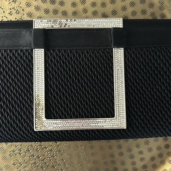 Judith Leiber Rhinestone Clutch - convertible